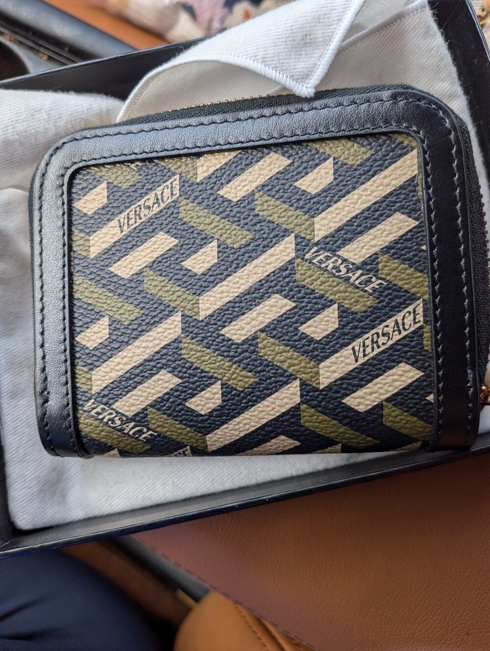 Versace La Greca Small Card Wallet